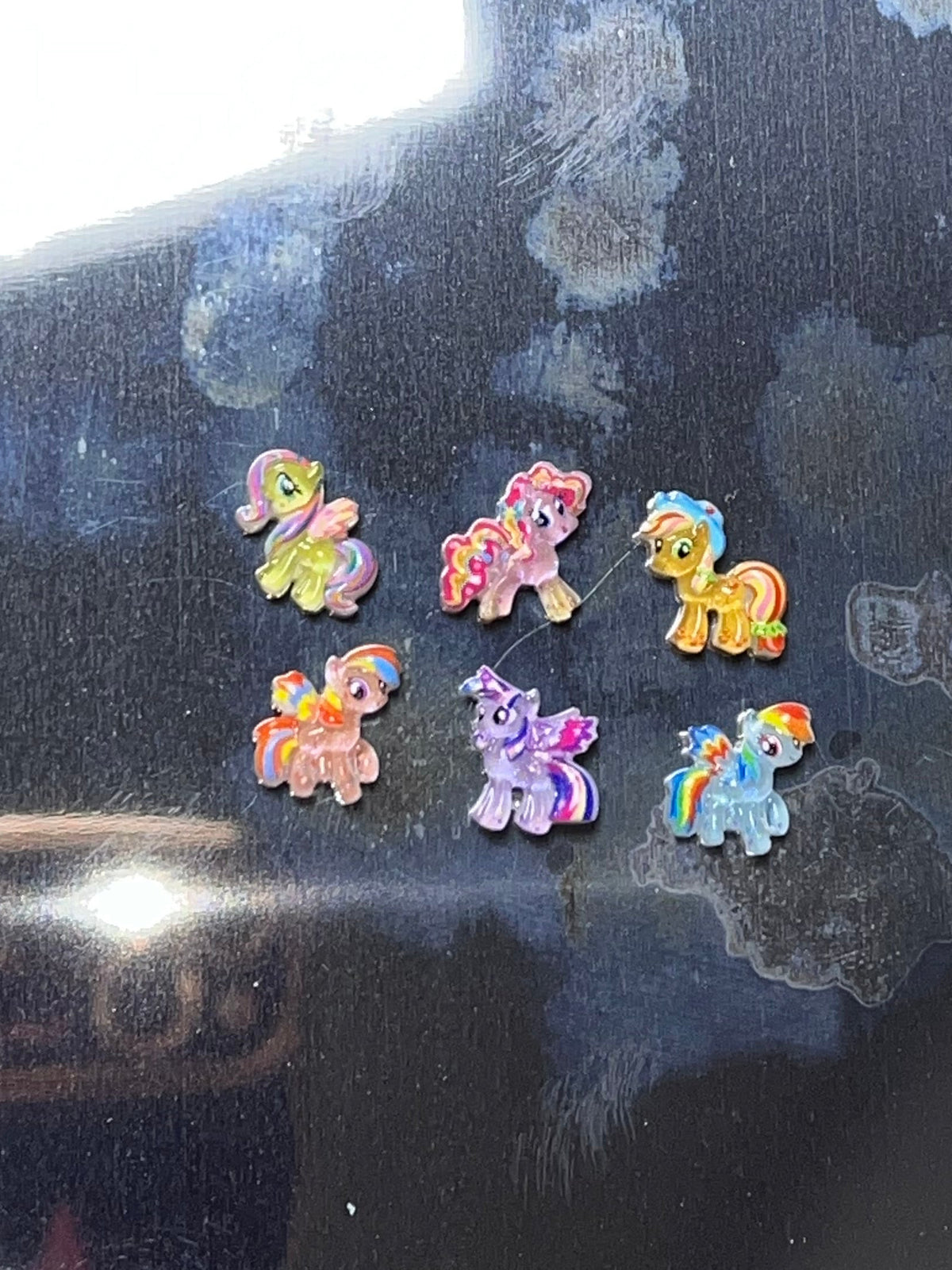 Rainbow Pony Nail Charms