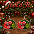 Grow Your Heart 3 Sizes Grinch Acrylic Dangle Earrings