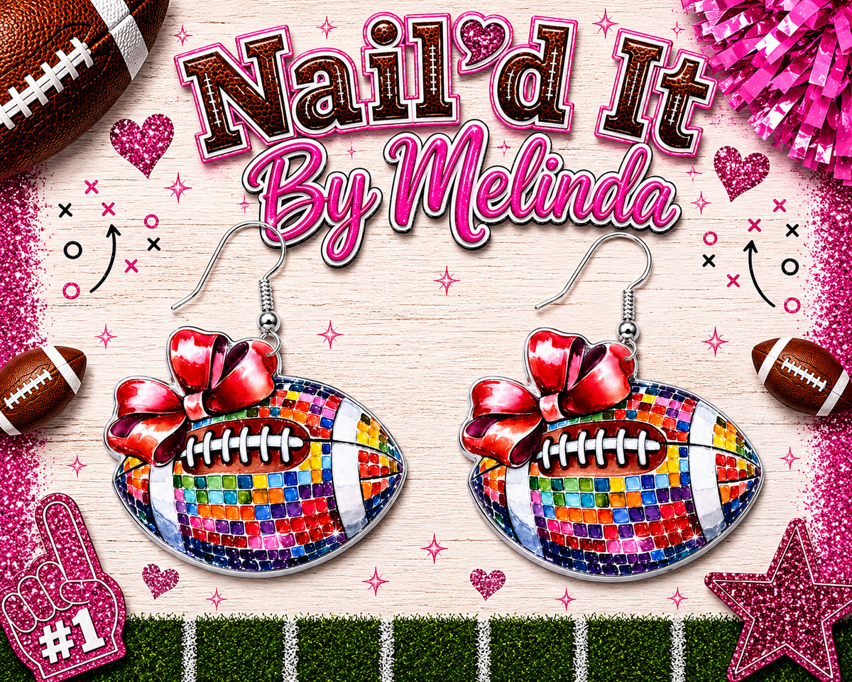 Game Day Glam Football Earrings