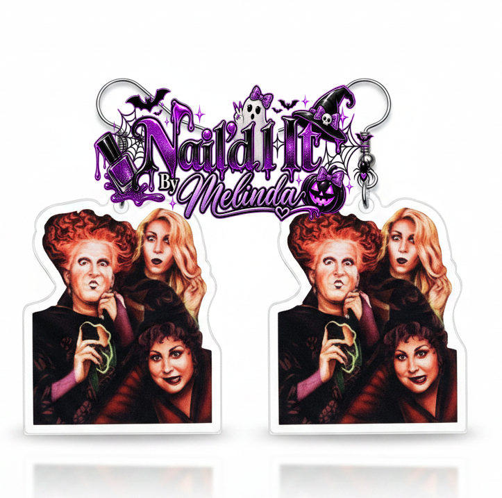 Hocus Pocus Acrylic Dangle Earrings