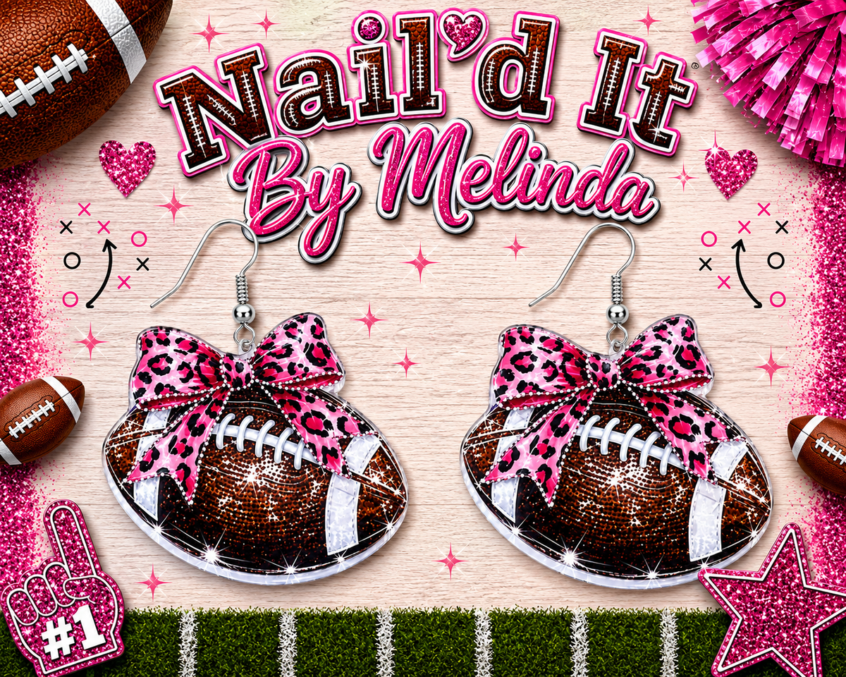 Game Day Glam Football Earrings