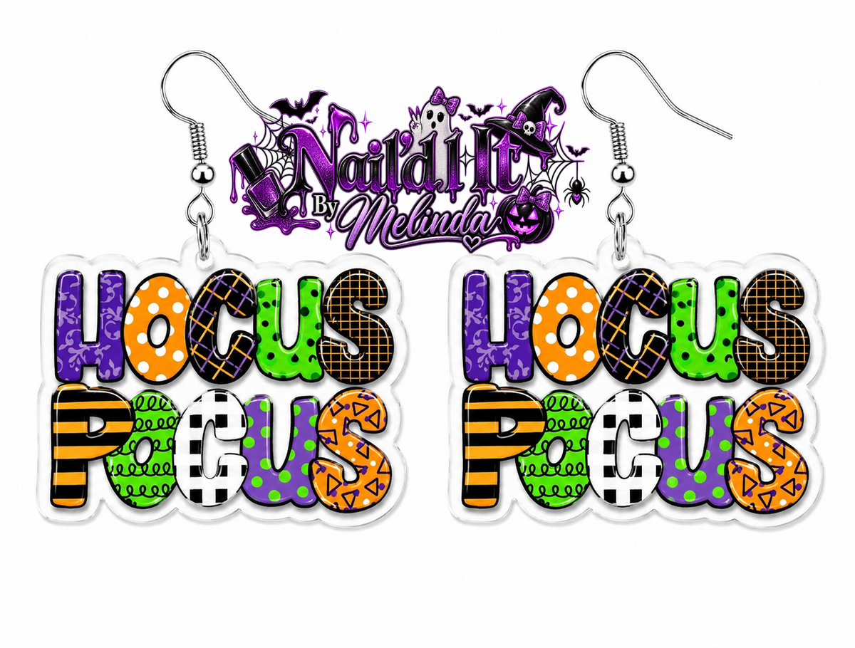 Hocus Pocus Acrylic Dangle Earrings