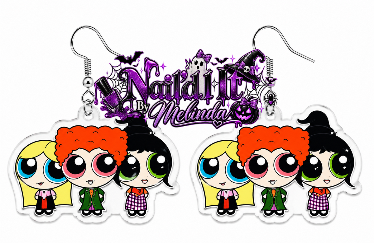 Hocus Pocus Acrylic Dangle Earrings