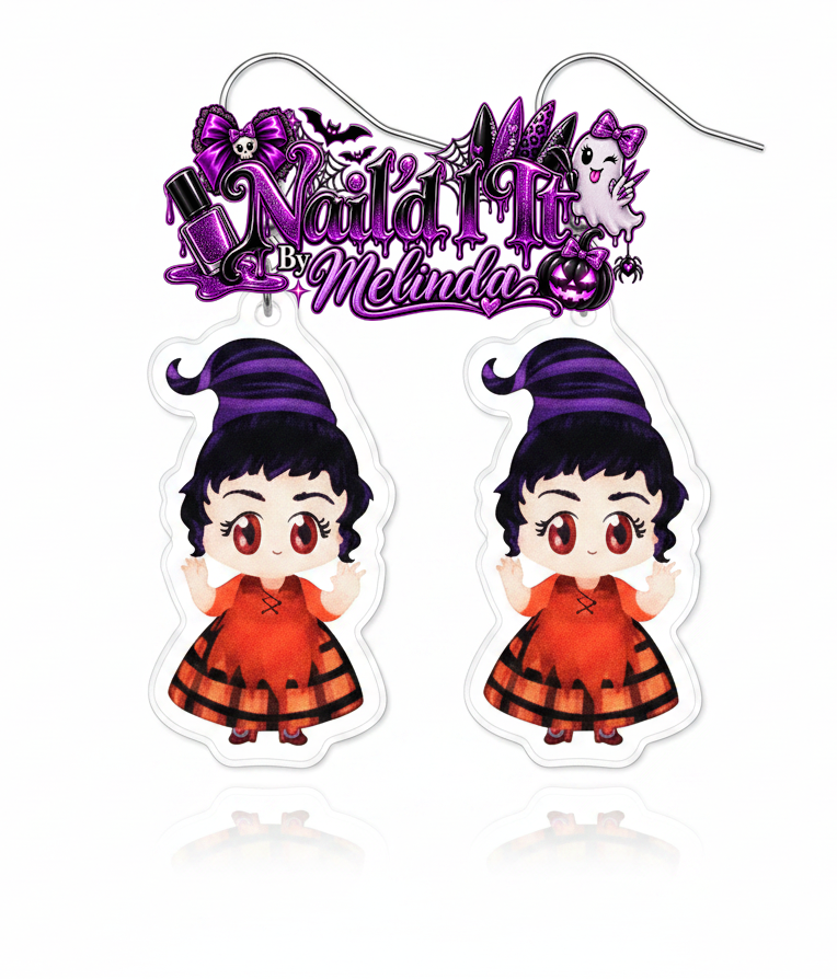 Hocus Pocus Acrylic Dangle Earrings