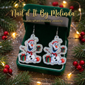 Snowman Sparkle Christmas Dangle Earrings – Festive Holiday Jewelry