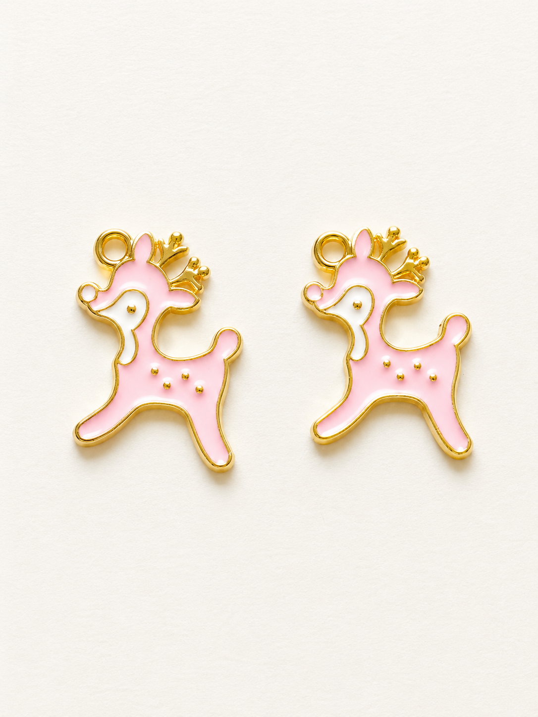 Pink Baby Deer Charm Earrings – Pink with a Purpose