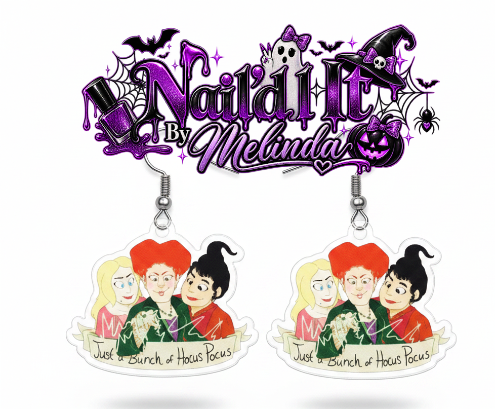 Hocus Pocus Acrylic Dangle Earrings
