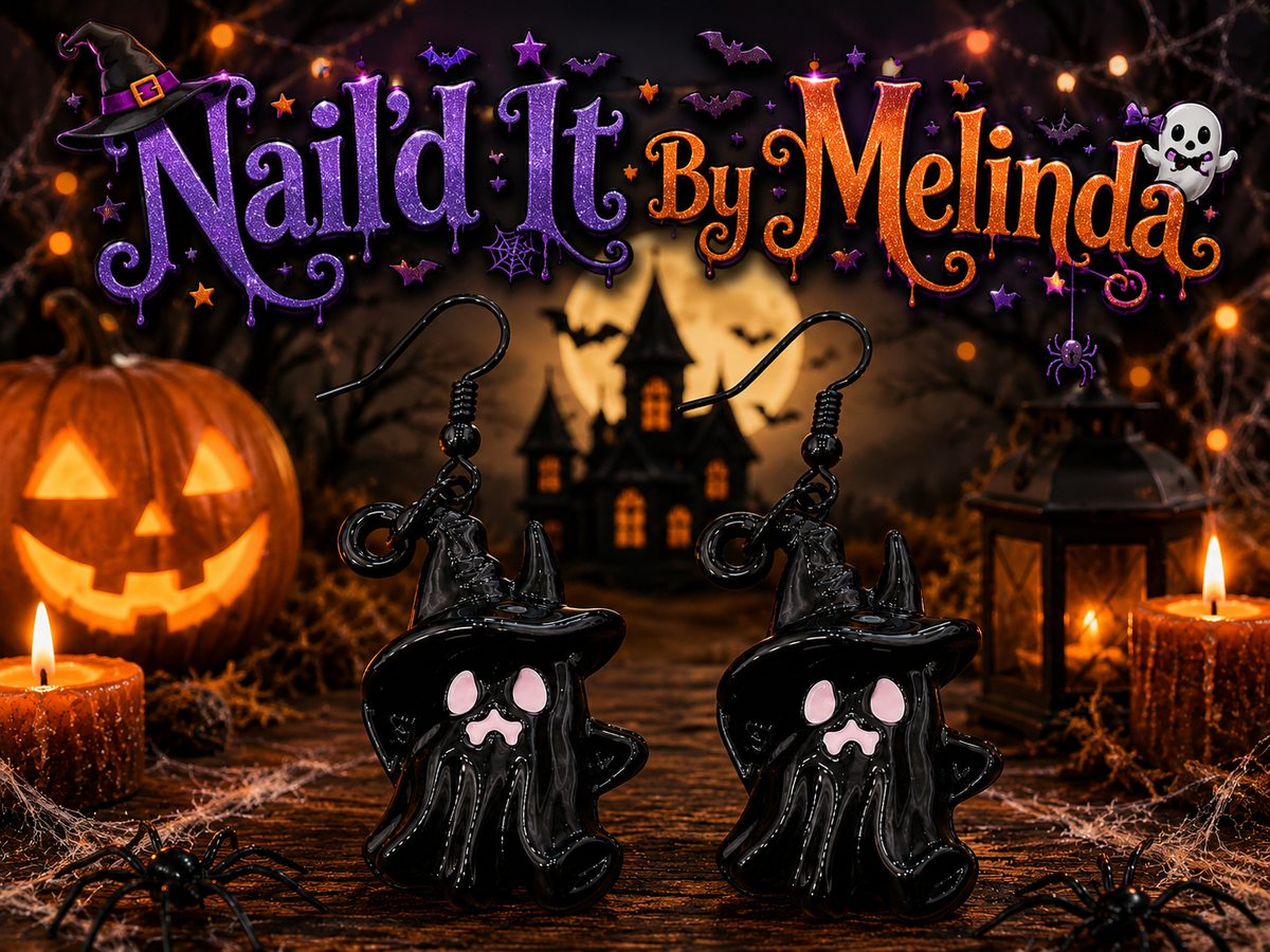 Midnight Witch Ghost Earrings - Nail'd It By Melinda