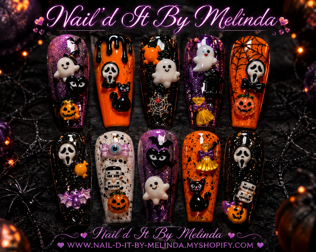 Halloween Glam Nail Charms - Nail'd It By Melinda branded image