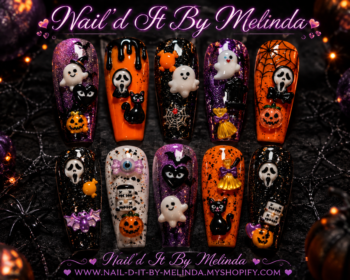 Halloween Glam Nail Charms - Nail'd It By Melinda branded image