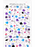 Kawaii squishy ghost nail sticker sheet - white background product shot