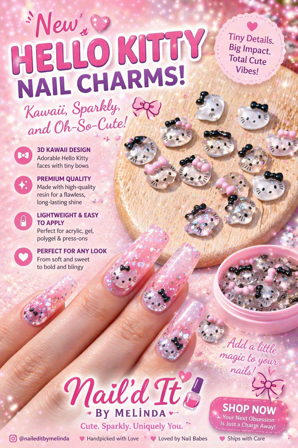 Classy Kitty Bling Charms