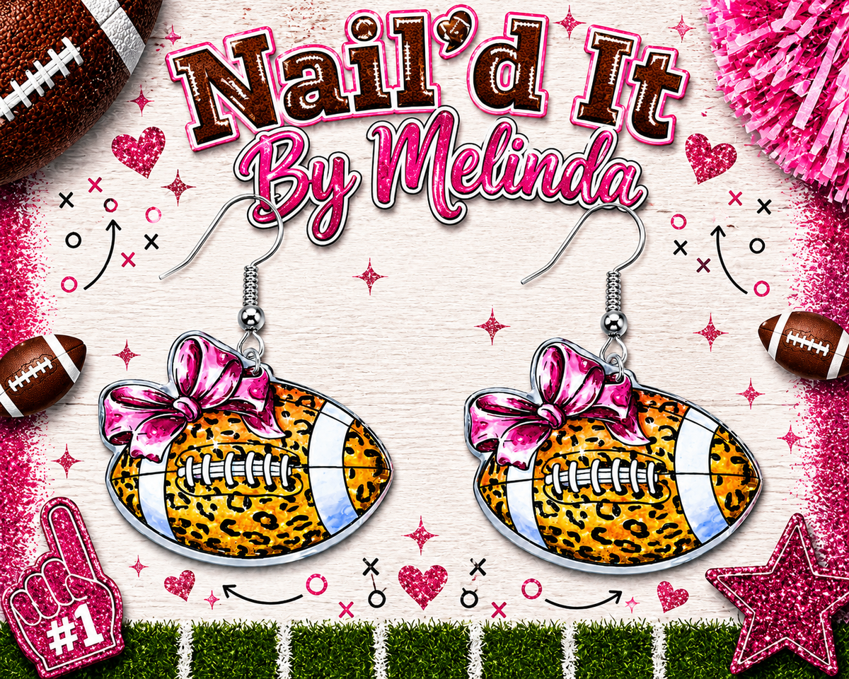 Game Day Glam Football Earrings