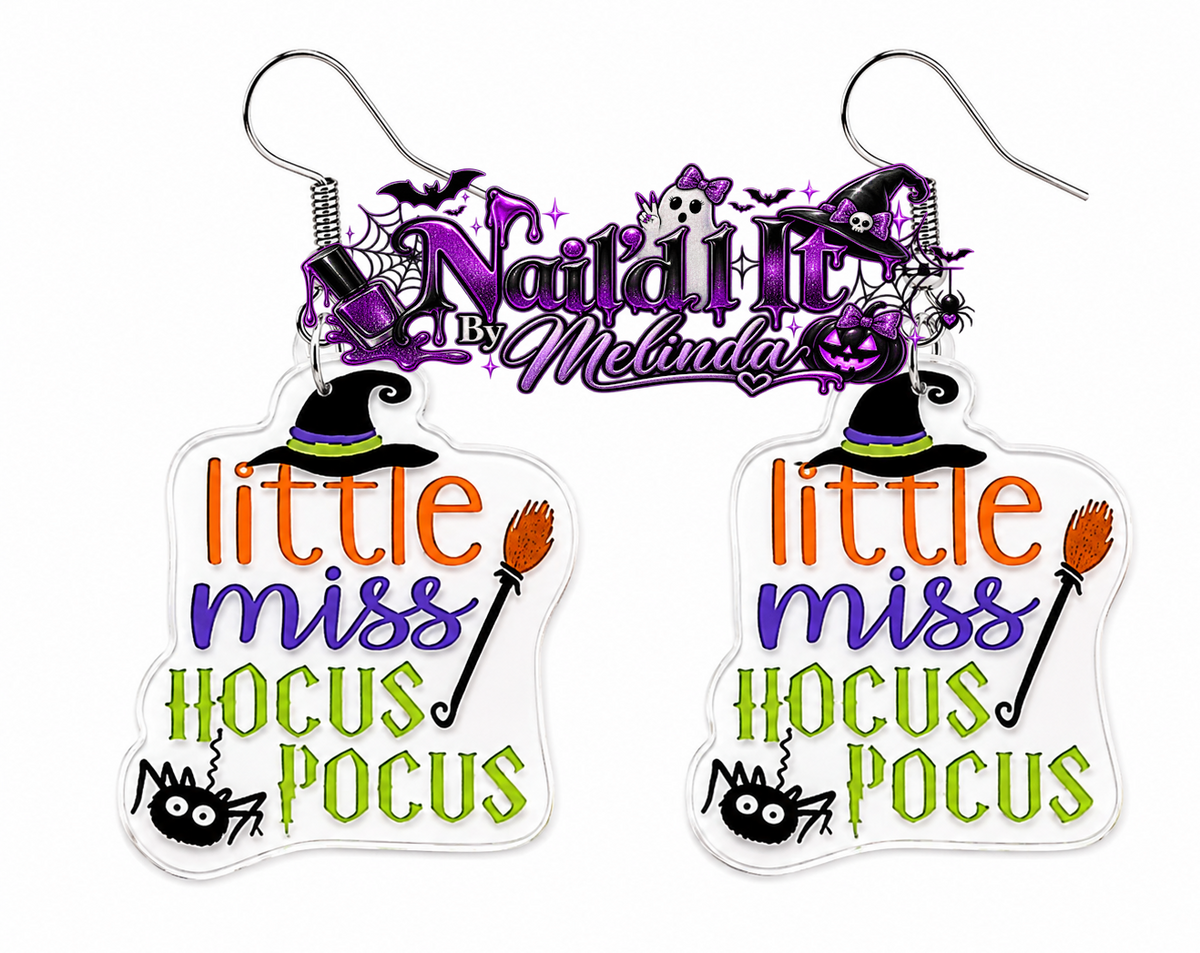 Hocus Pocus Acrylic Dangle Earrings