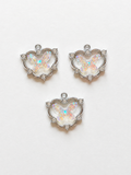 Iridescent Aurora Butterfly Heart Frame Earring & Necklace Set – Pink with a Purpose