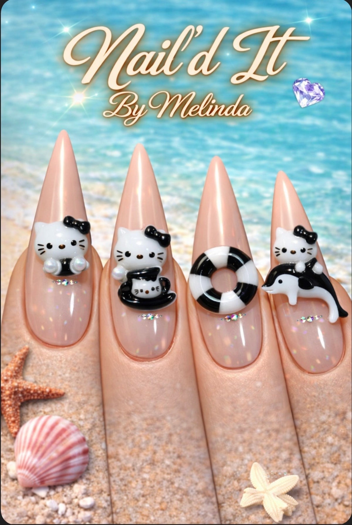 HK Coastal Cutie Nail Charms – Summer Set 🌊💖