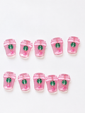 Pink Sip for a Cause – Starbucks Cup Nail Charms