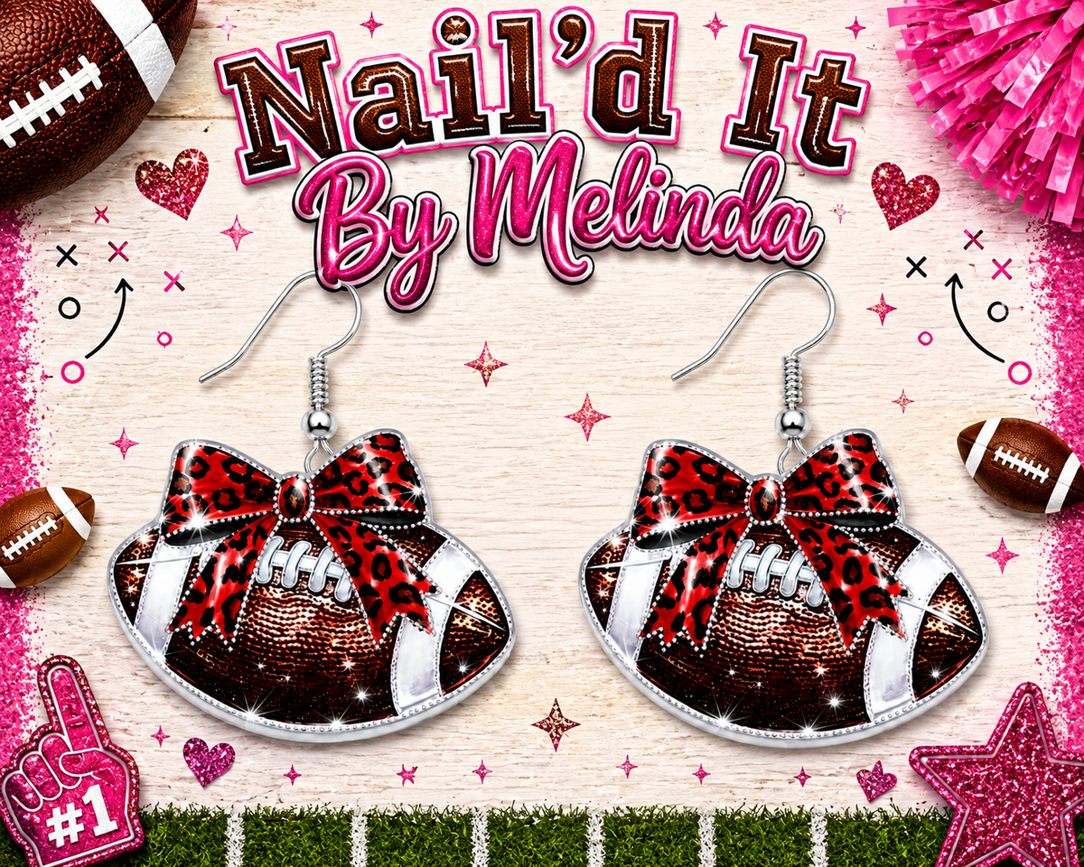 Game Day Glam Football Earrings