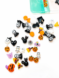 Halloween glam nail charms mix loose on white background