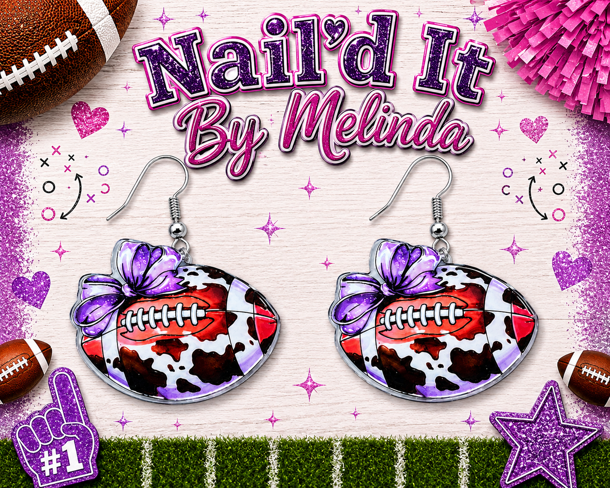 Game Day Glam Football Earrings