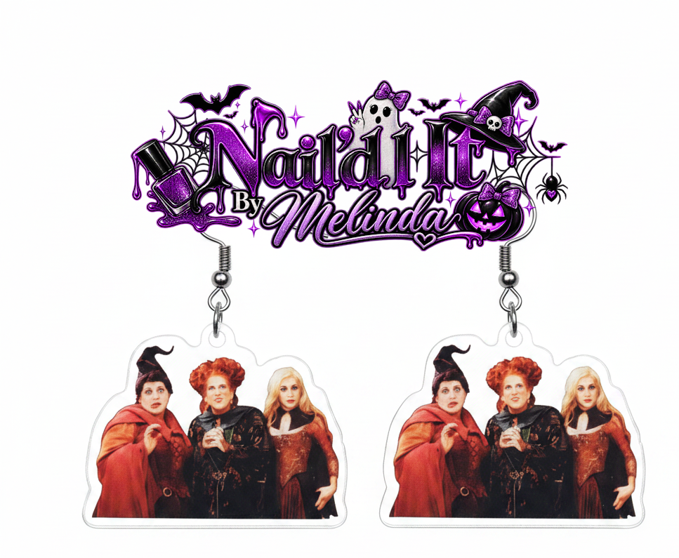 Hocus Pocus Acrylic Dangle Earrings