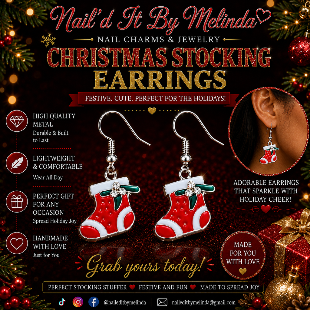 Merry Little Stockings Earrings – Cute Christmas Holiday Jewelry