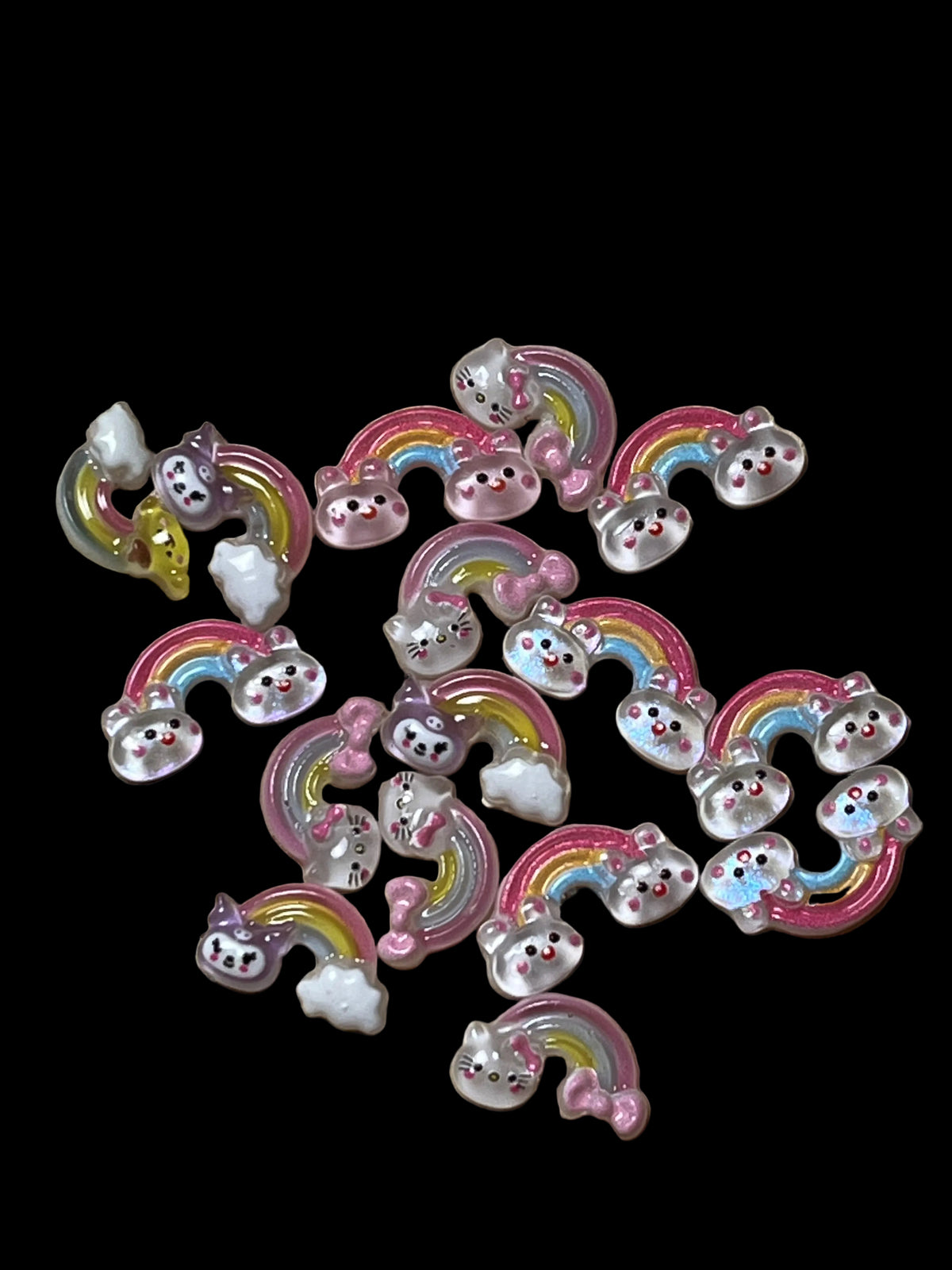 Kawaii Kitty Rainbow Charms