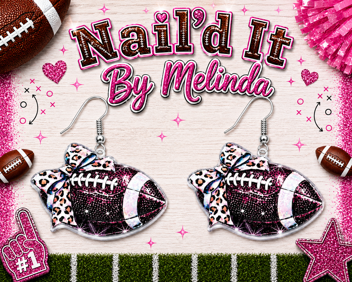 Game Day Glam Football Earrings