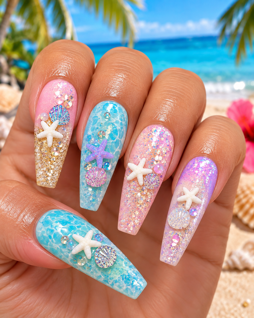 Happy Shores Nail Charms