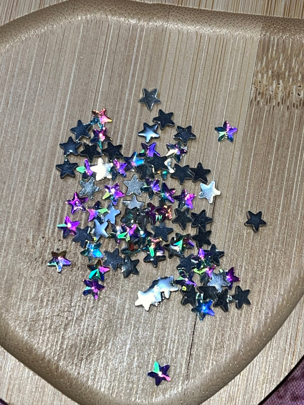 Iridescent Star Charms