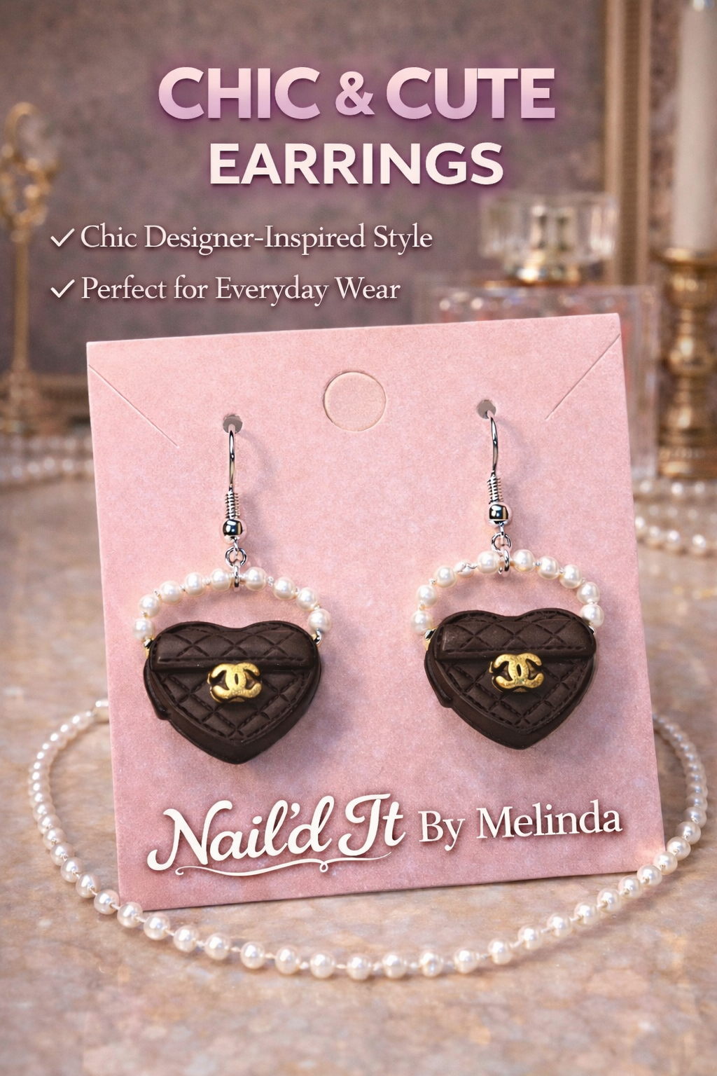 CC Mini Purse Earrings