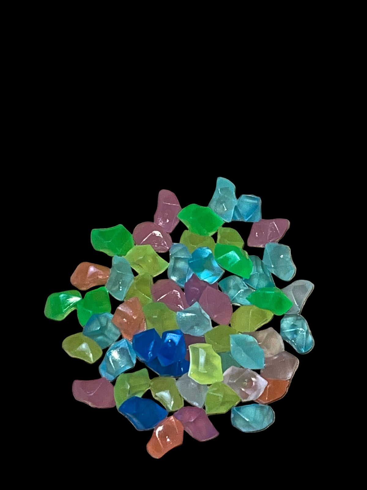 Mini 3D Glow-in-the-Dark Nail Rocks – 30 Pieces