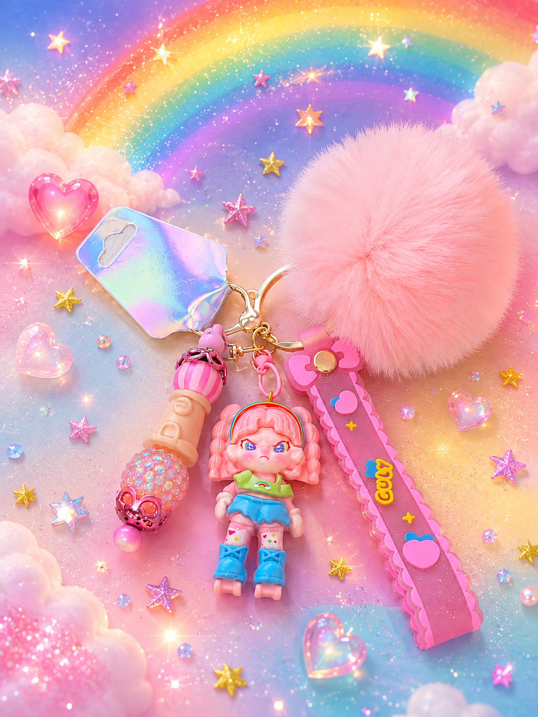 Dora Rainbow Dreamgirl Keychain