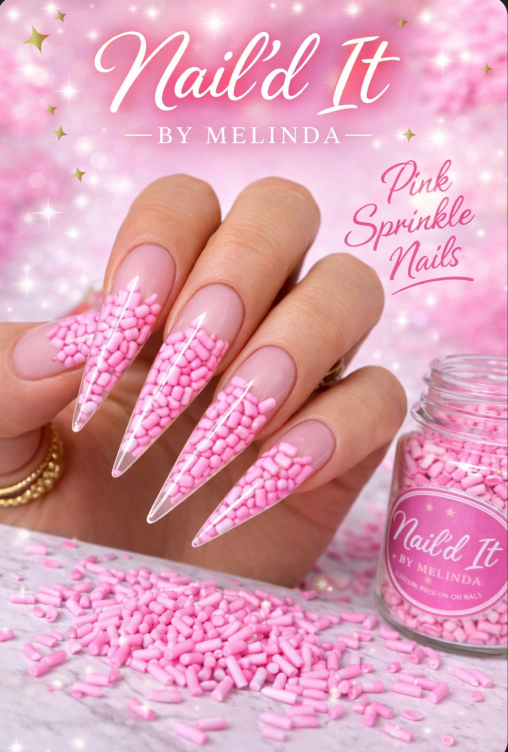 Pink Nail Sprinkles