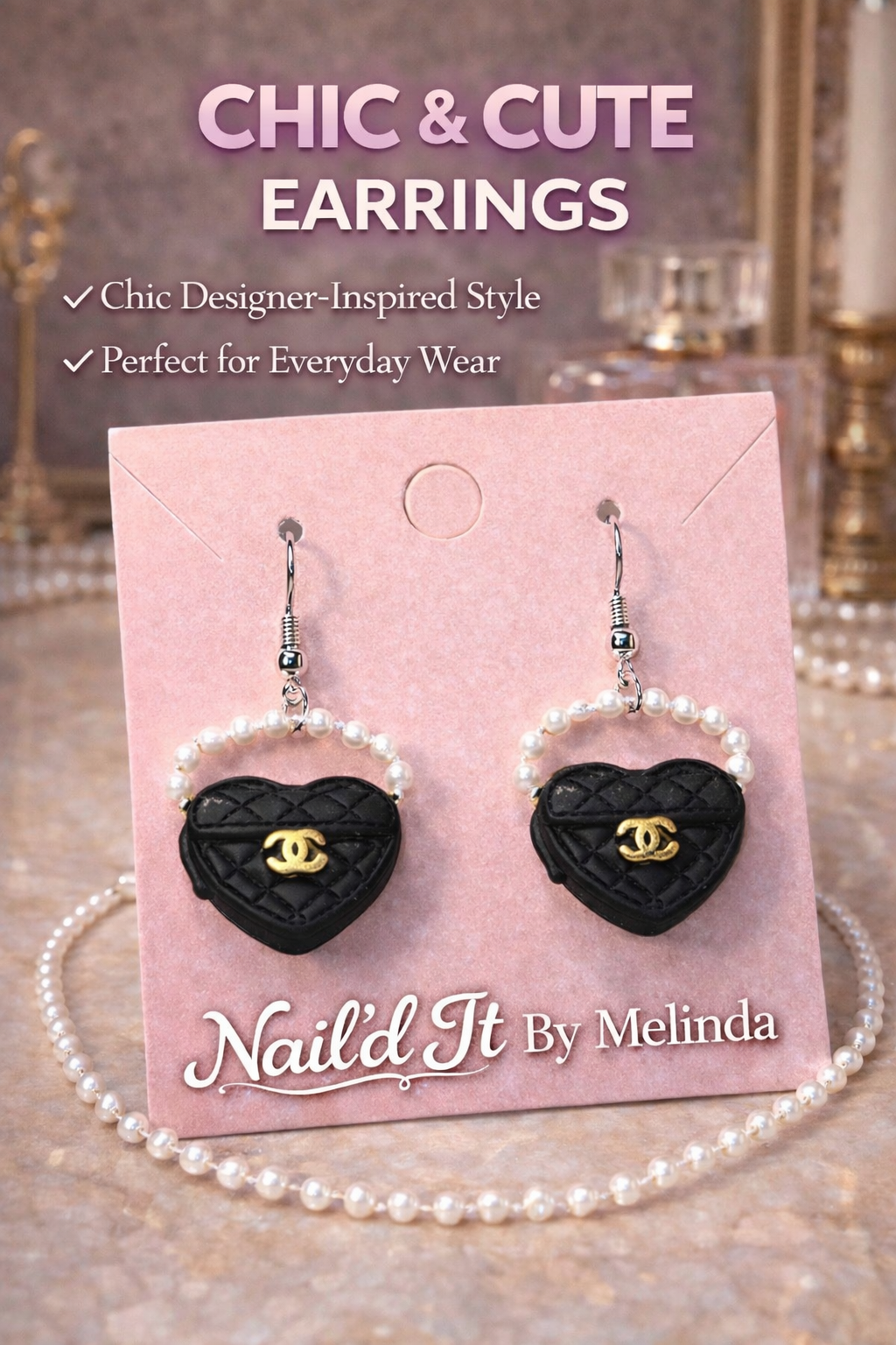 CC Mini Purse Earrings
