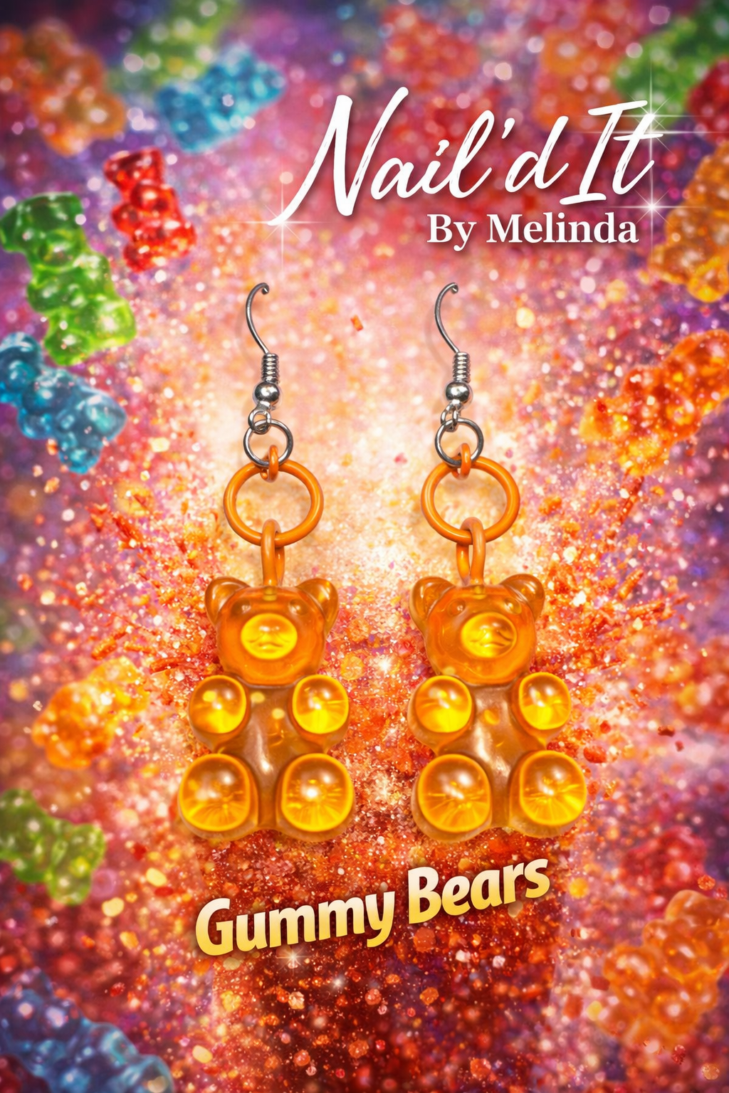 Candy Drip Gummy Bear Earrings