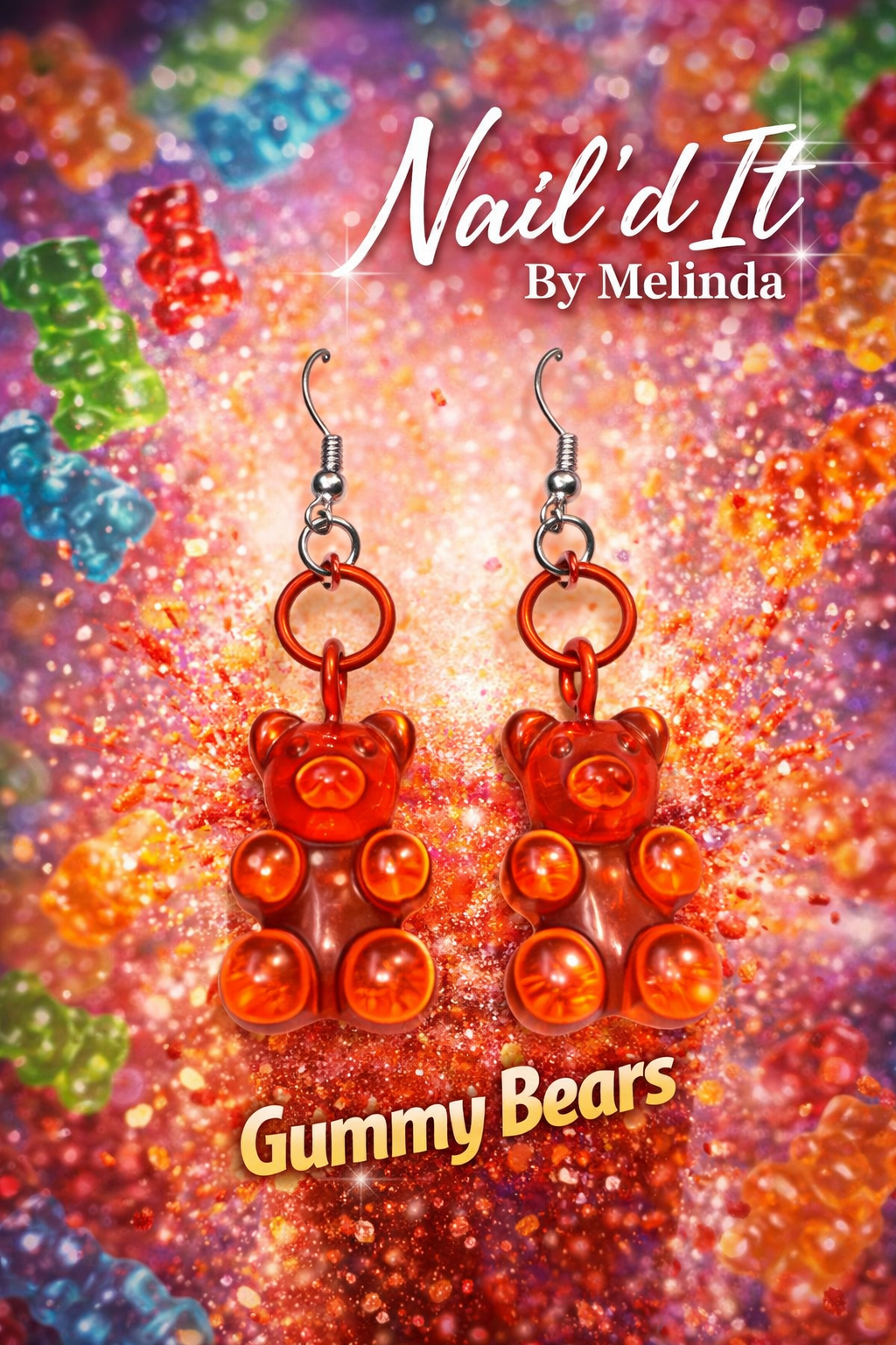 Candy Drip Gummy Bear Earrings