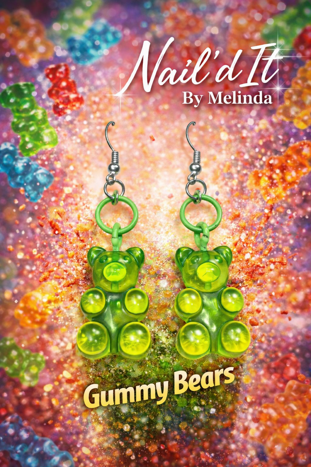 Candy Drip Gummy Bear Earrings