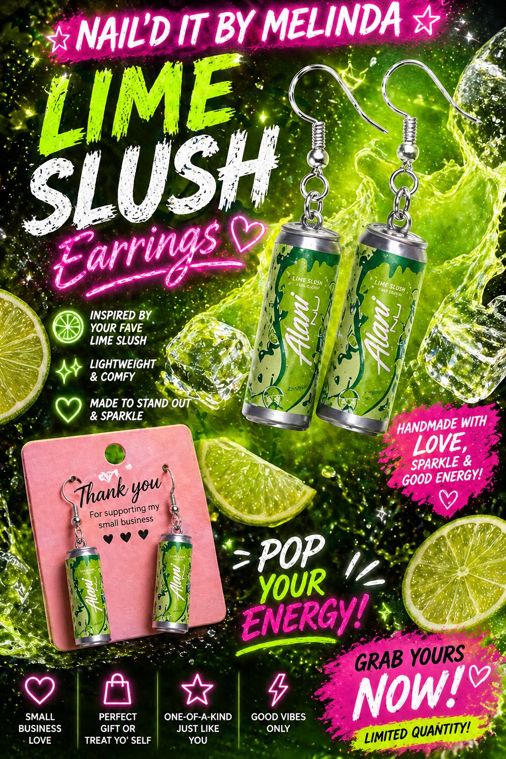 Energy Drink Earrings