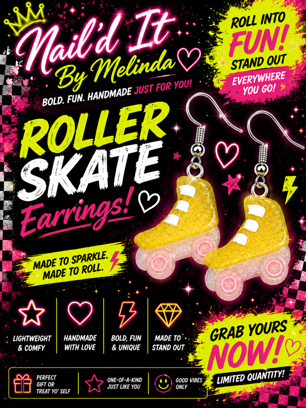Roller Skate Earrings