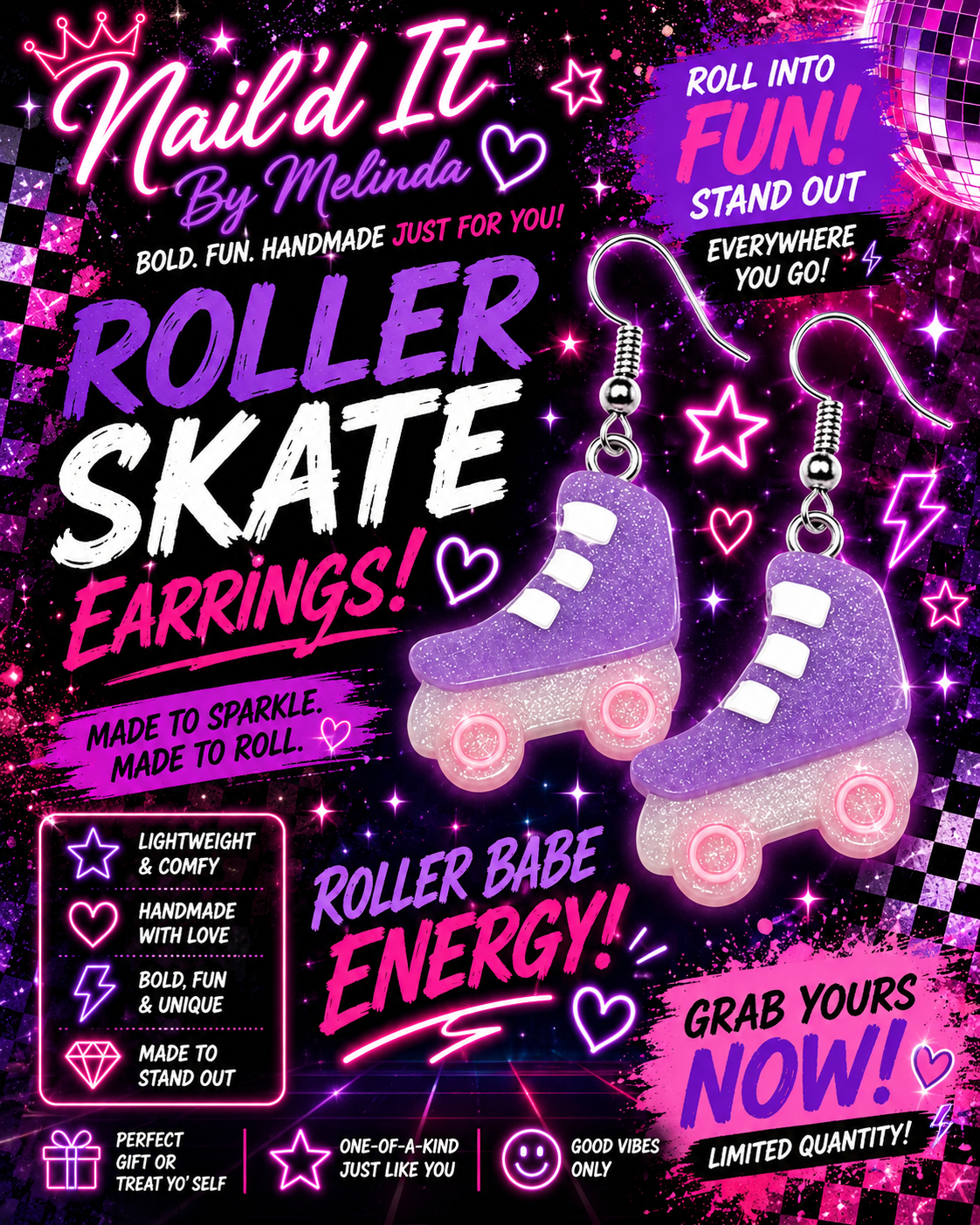 Roller Skate Earrings