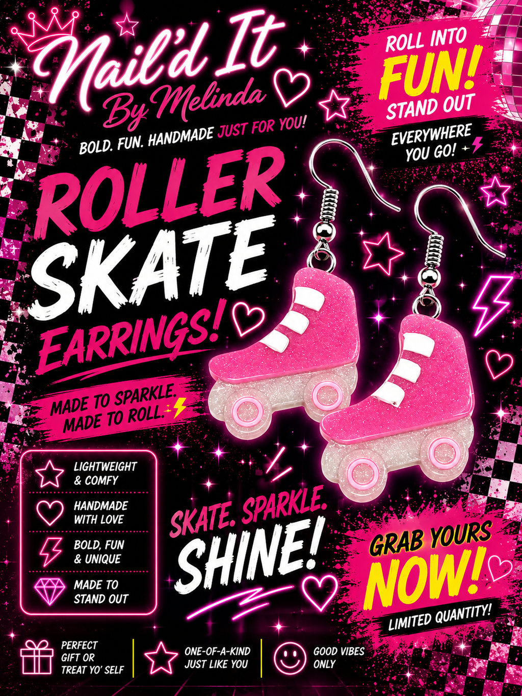 Roller Skate Earrings
