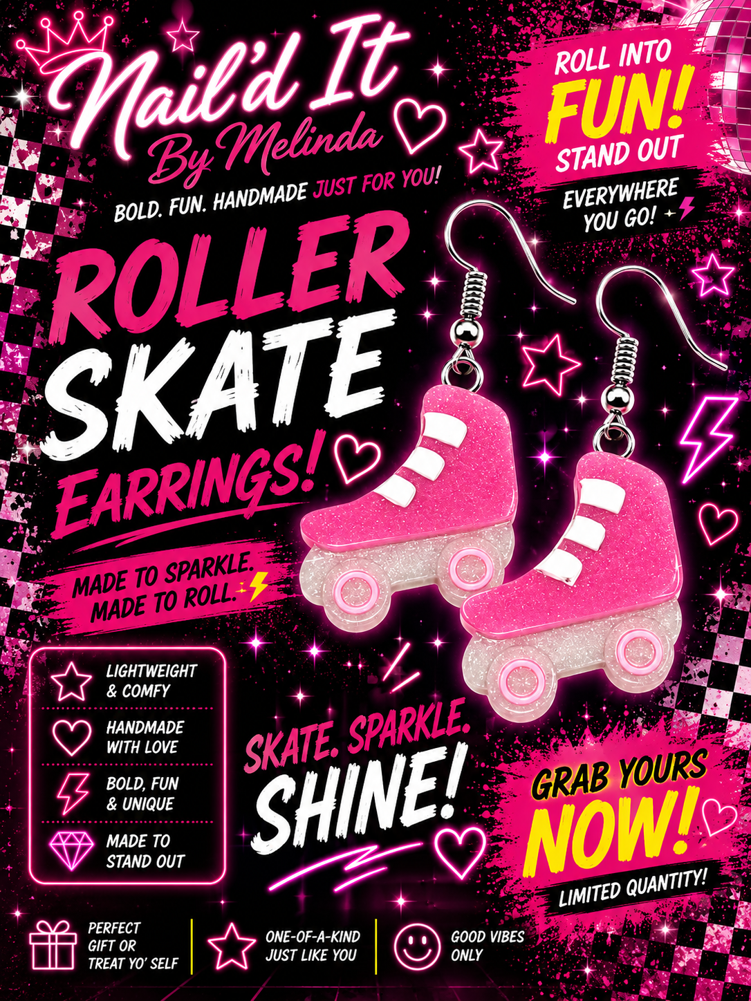 Roller Skate Earrings