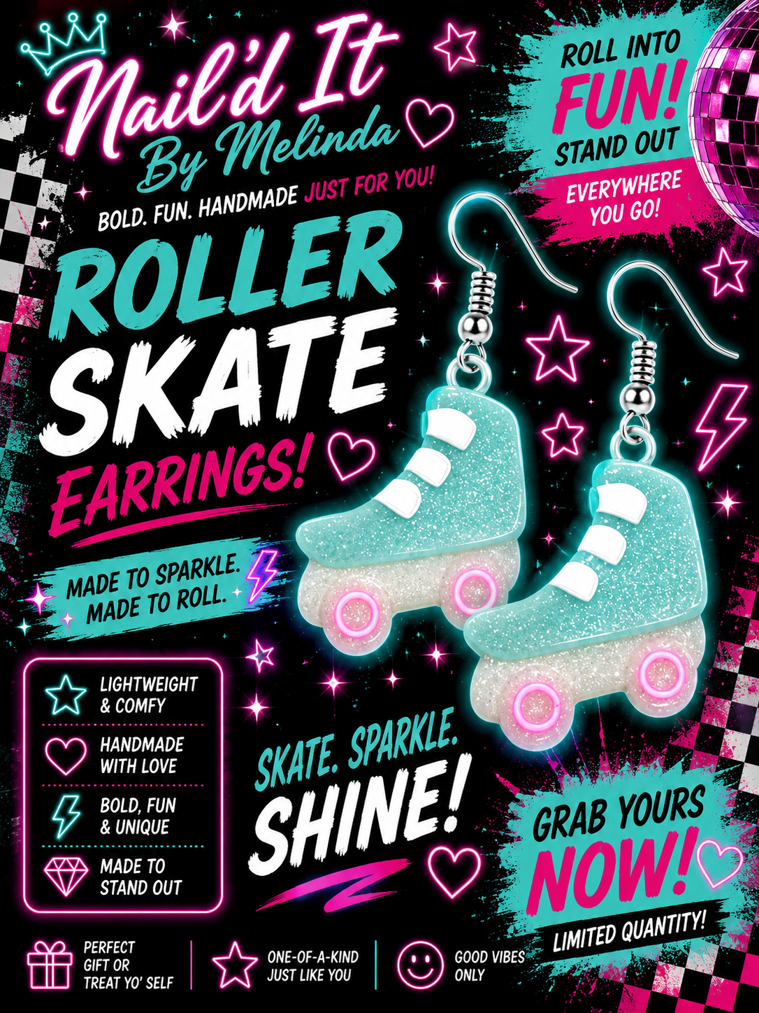 Roller Skate Earrings