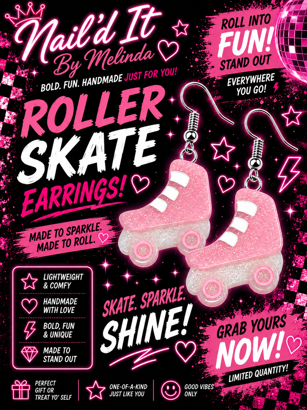 Roller Skate Earrings