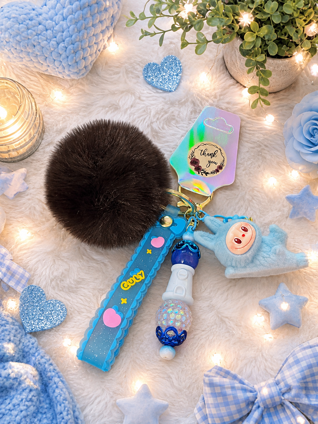 Labubu Blue Dream Keychain