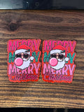 Bubblegum Santa Christmas Earrings – Sassy Holiday Statement Jewelry