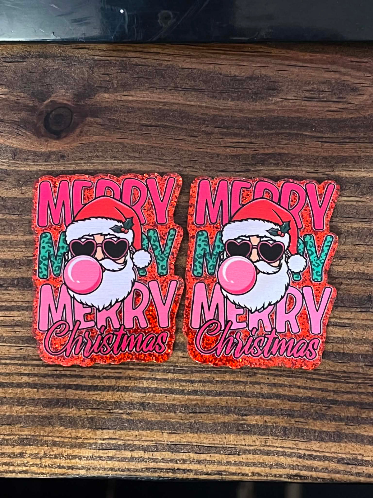 Bubblegum Santa Christmas Earrings – Sassy Holiday Statement Jewelry