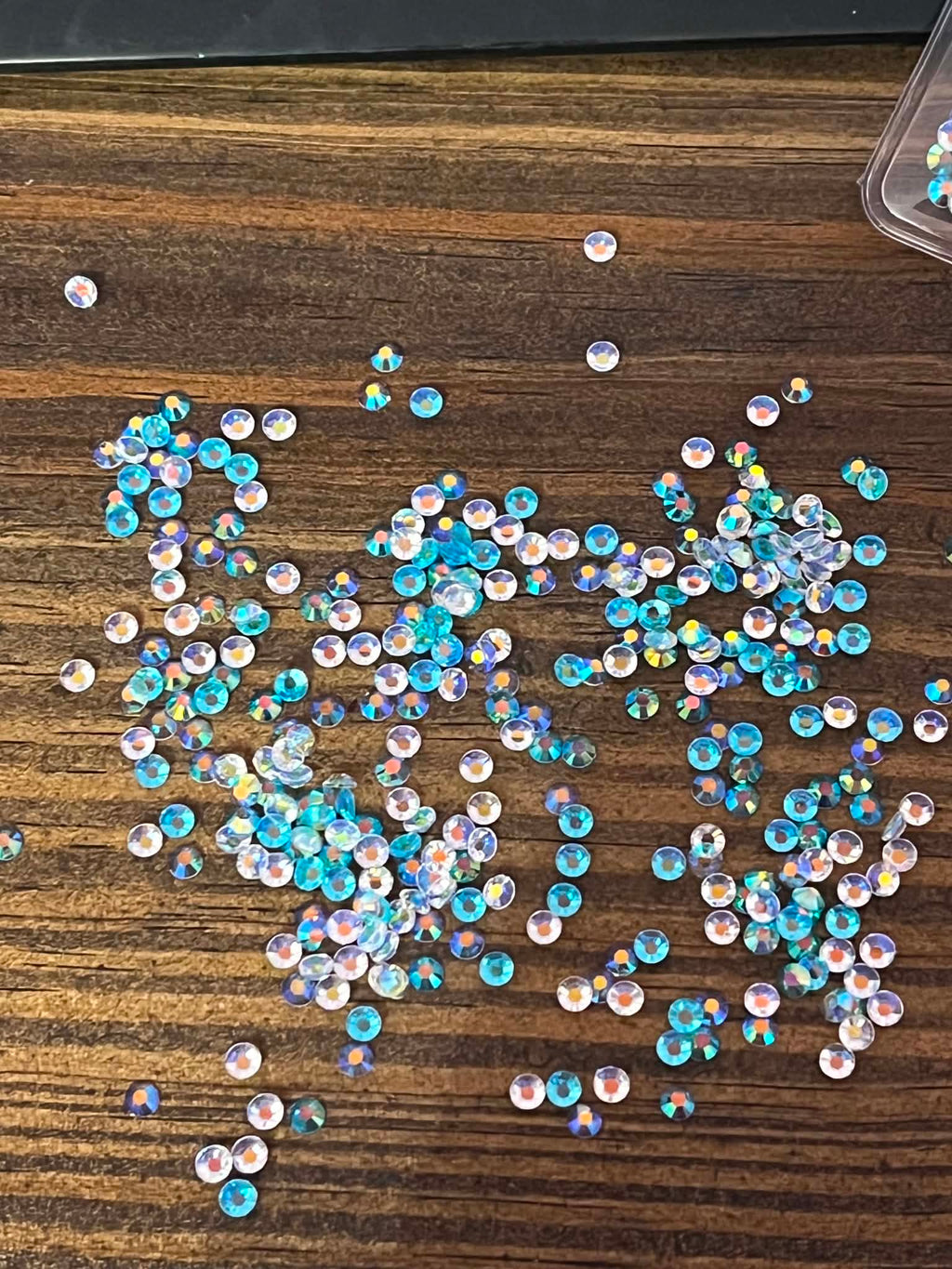 Frozen Sparkle Mini Gem Mix – Blue & Clear Nail Rhinestones
