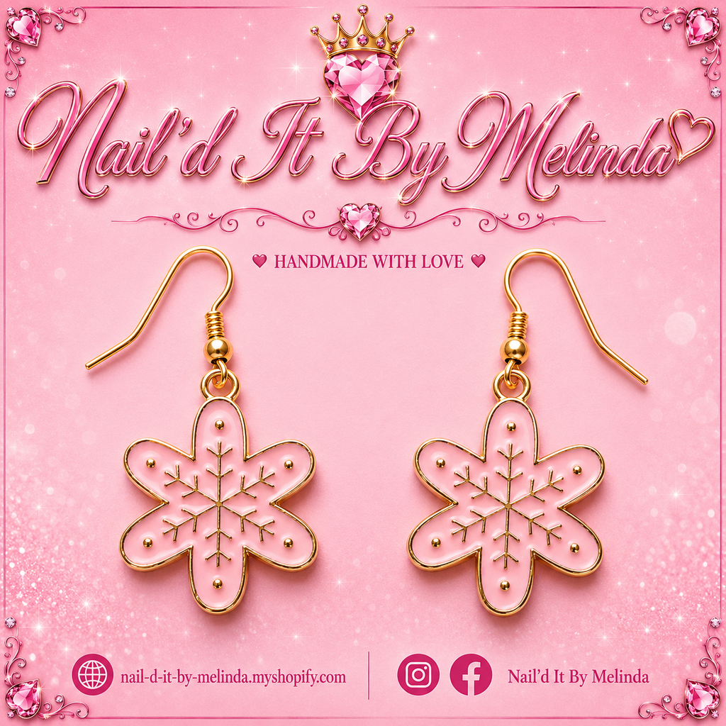 Pink Snowflake Earrings – Pink with a Purpose